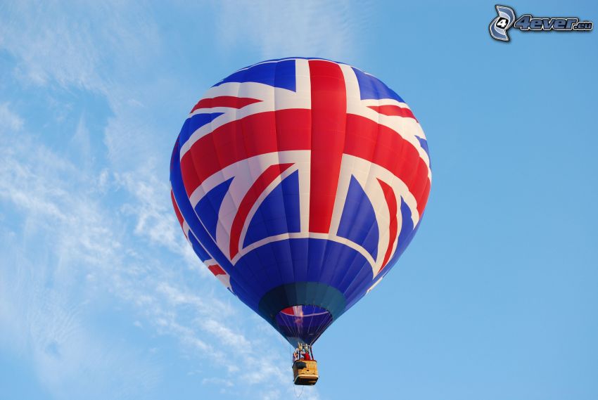 balón, anglická vlajka