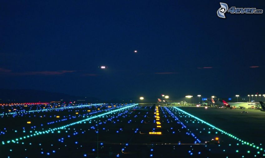 letisko, noc