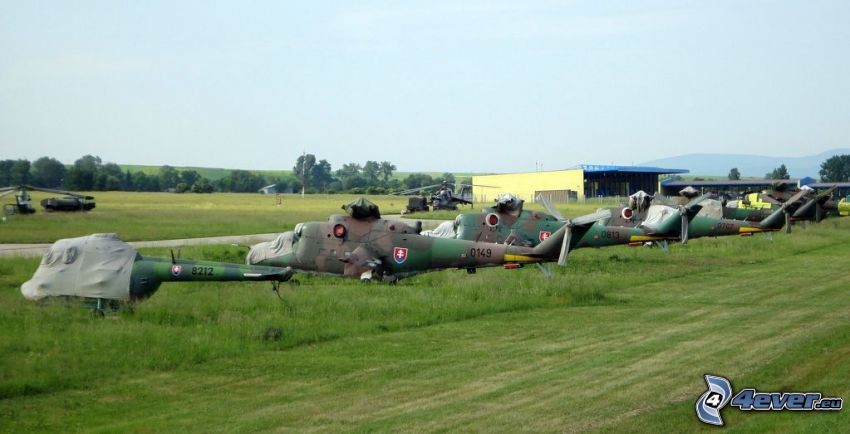 Mil Mi-24, vojenské vrtuľníky
