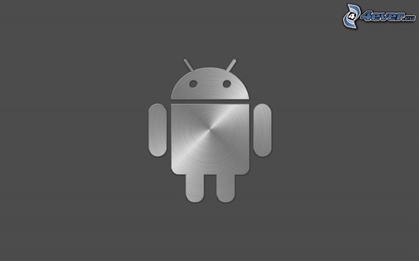 Android, sivé pozadie