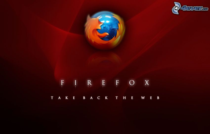 Firefox, červené pozadie