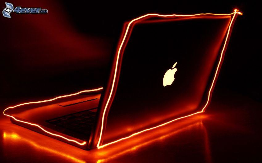 MacBook, Apple, lightpainting