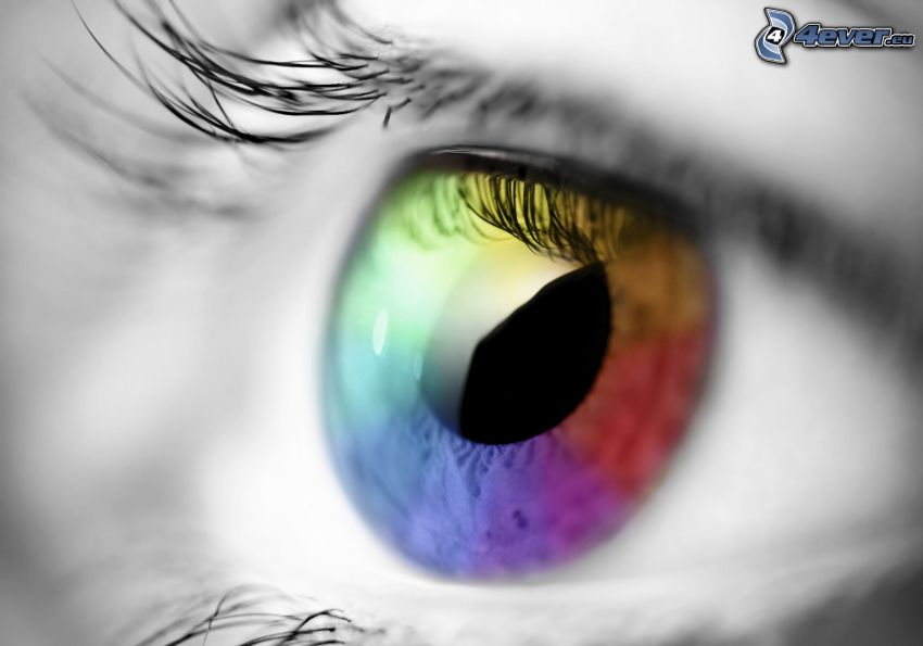 farebné oko