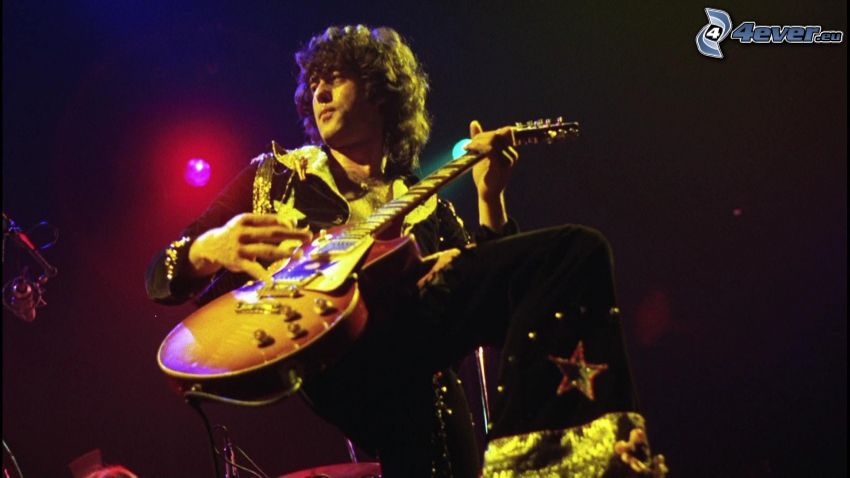 Jimmy Page, gitarista, hra na gitare
