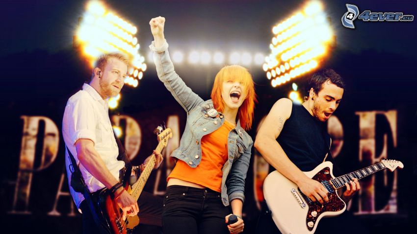 Paramore, gitarista, hra na gitare, koncert