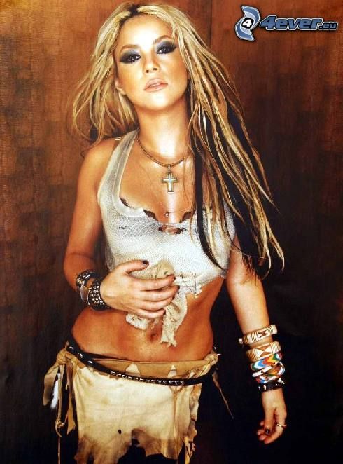 Shakira, speváčka, sexi blondínka