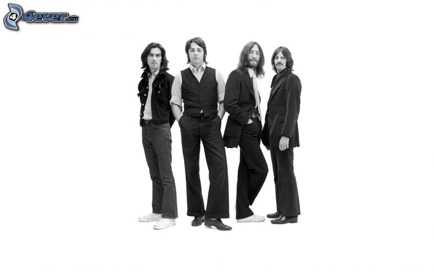 The Beatles, čiernobiela fotka