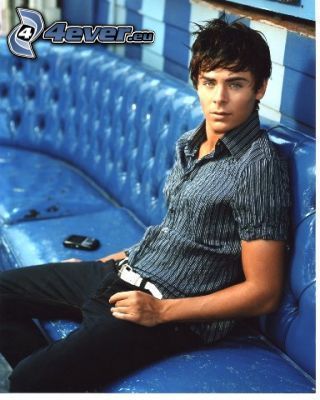 Zac Efron, model, sedačka