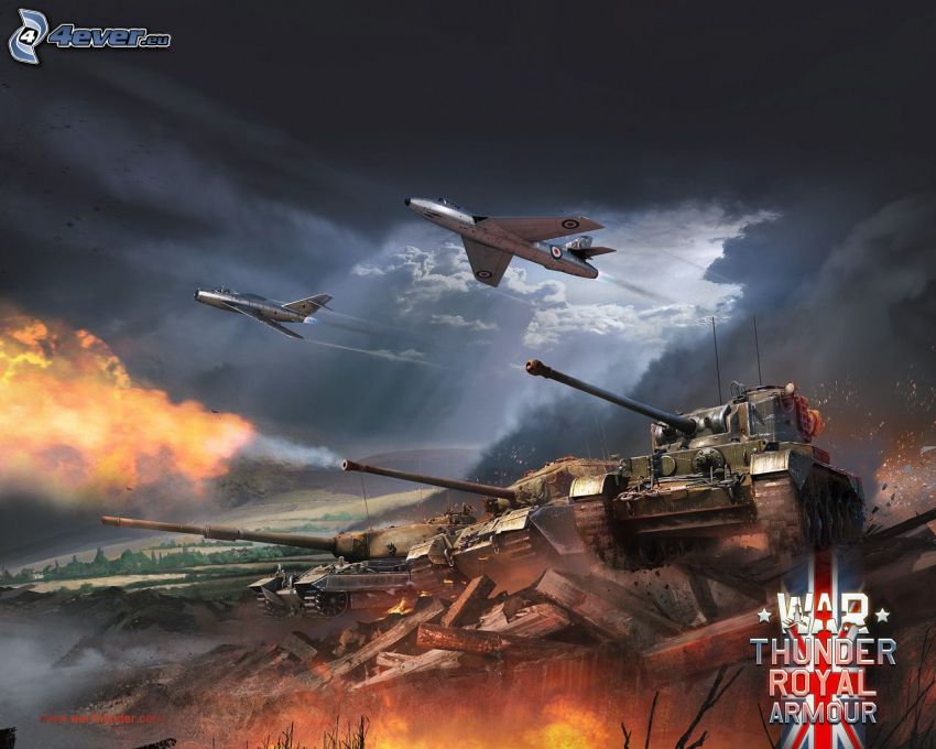 War Thunder, tanky, lietadlá, streľba