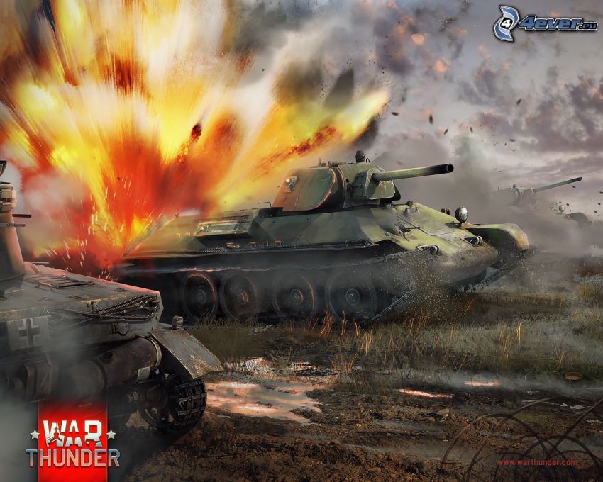 War Thunder, tanky, výbuch