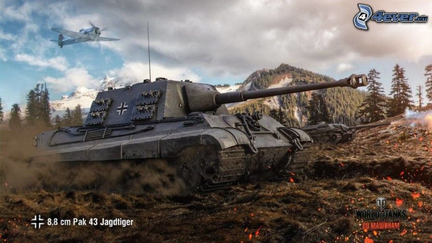 World of Tanks, Jagdtiger, tank, lietadlo