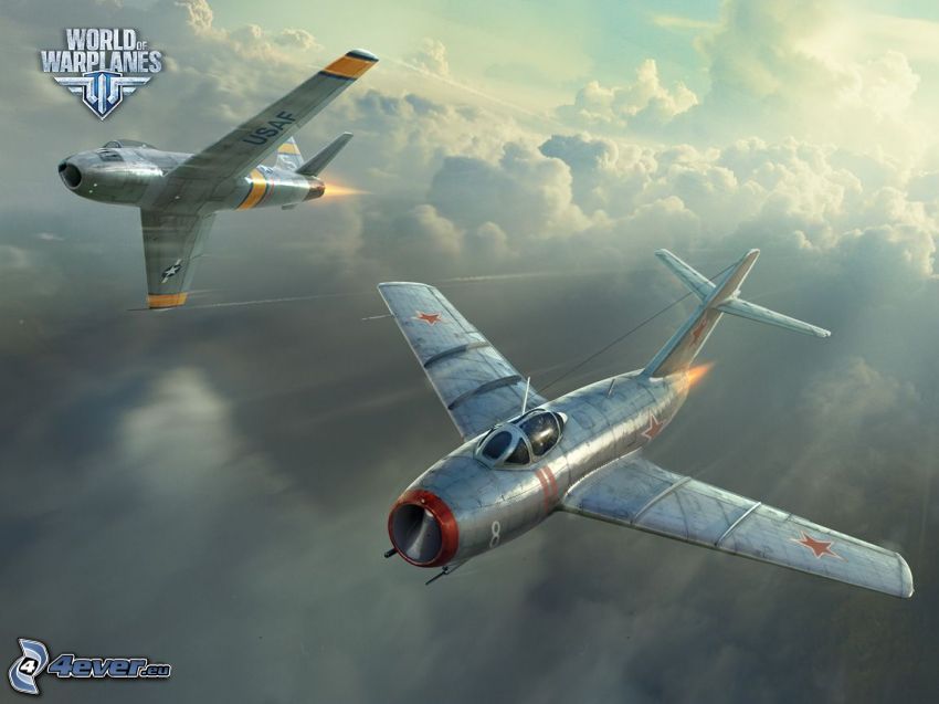 World of warplanes, lietadlá, nad oblakmi, rýchlosť