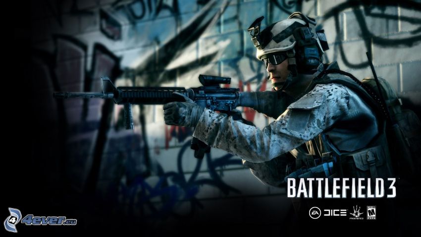 Battlefield 3, vojak so zbraňou