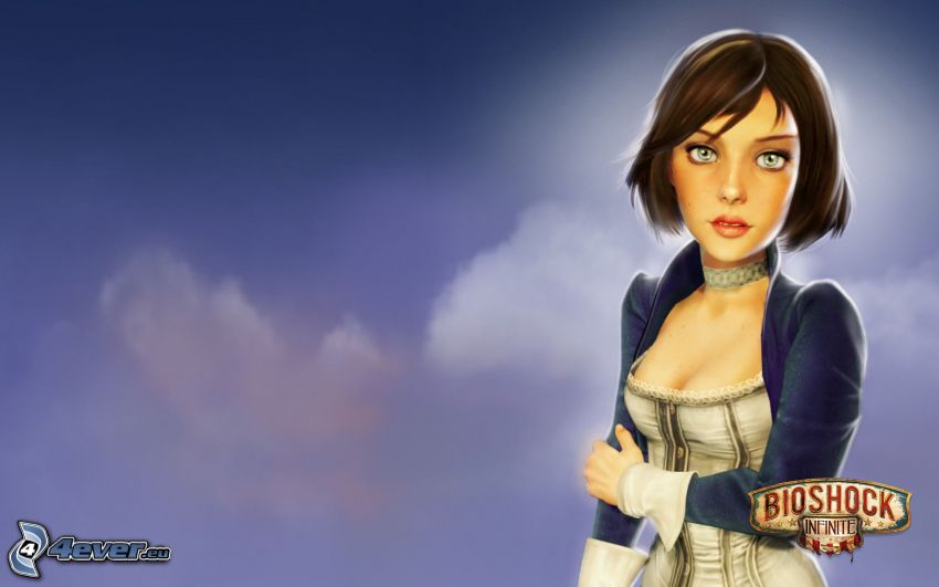 Bioshock: Infinite, kreslená žena