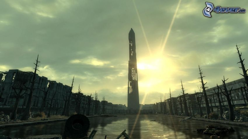Fallout 3 - Wasteland, západ slnka