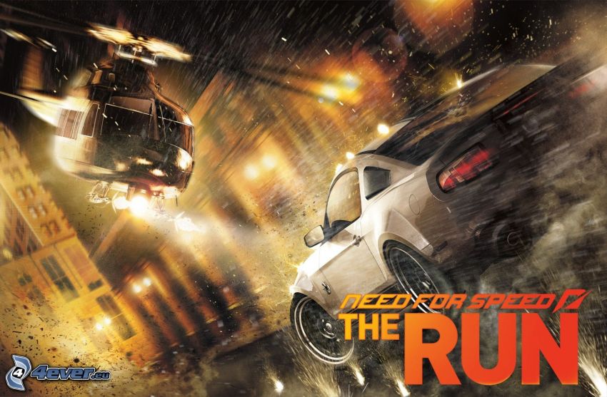 Need For Speed: The Run, Ford Mustang, vrtuľník