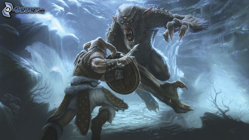 The Elder Scrolls 5, bojovník, netvor