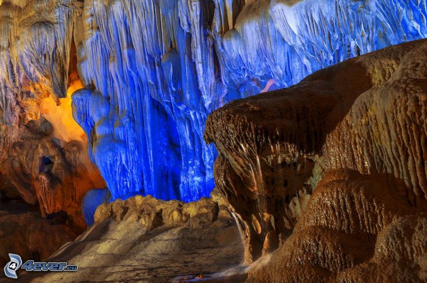 Avshalom, jaskyňa, stalaktity