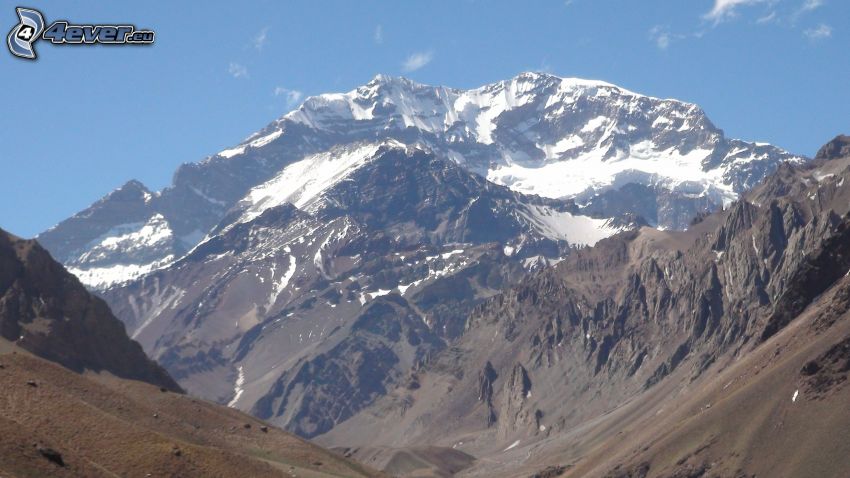 Aconcagua, zasnežená hora