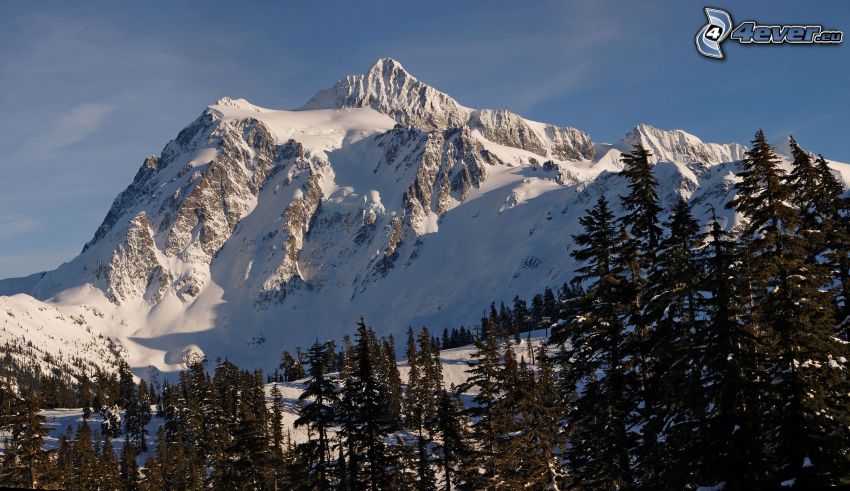 Mount Shuksan, zasnežená hora