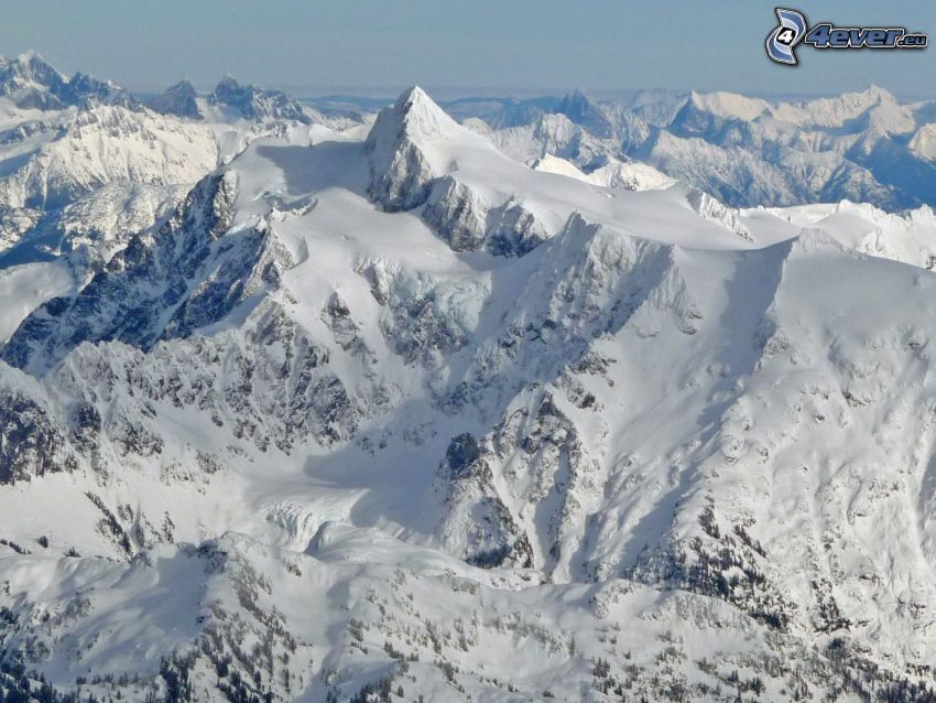 Mount Shuksan, zasnežené pohorie