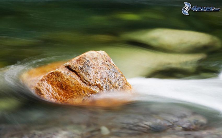 kameň, rieka