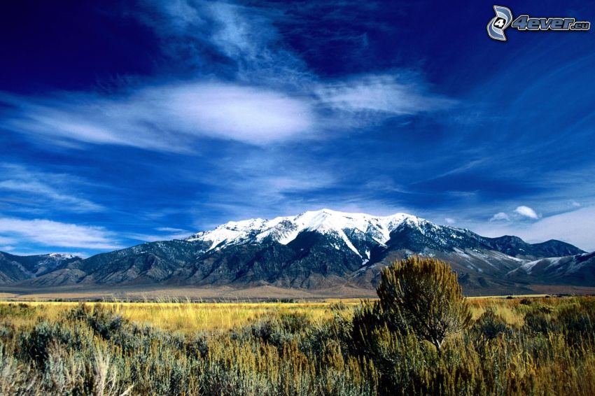 Idaho, USA, zasnežené kopce
