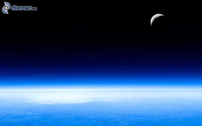 Mesiac, more, atmosféra