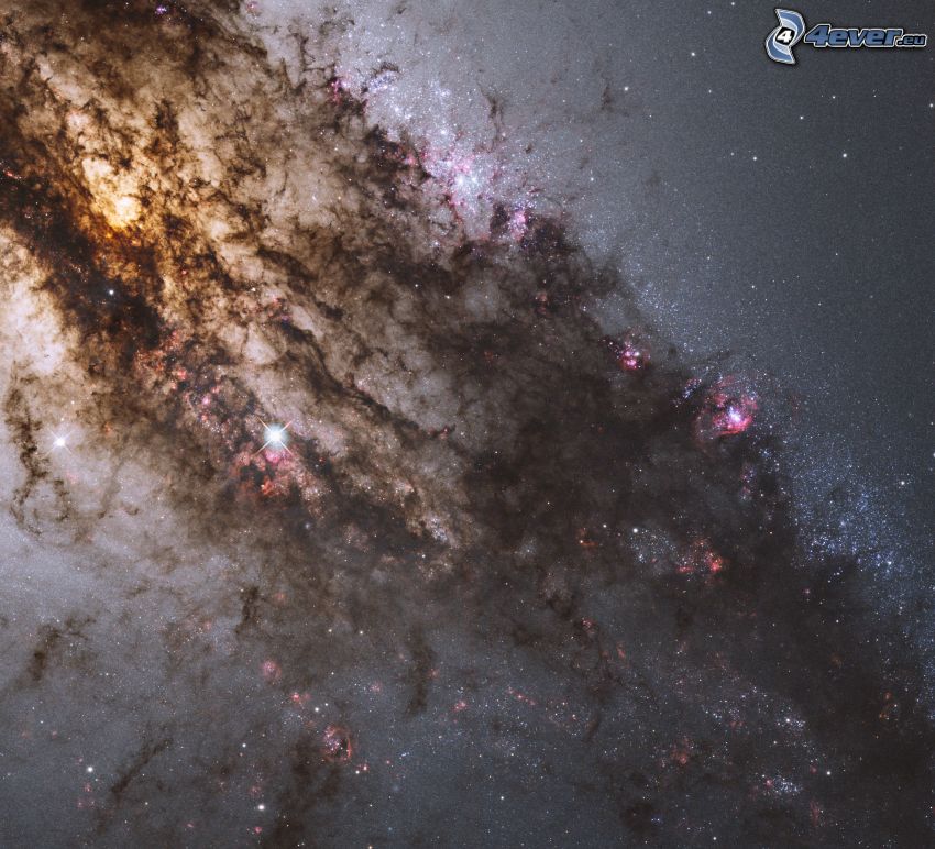 Stred galaxie Centaurus A, NGC 5128, hviezdy