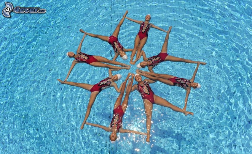 akvabely, synchronizované plávanie, bazén