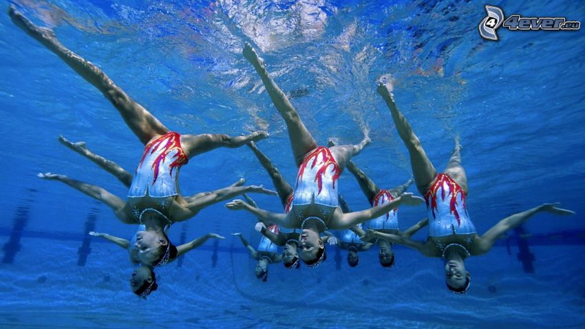 akvabely, synchronizované plávanie