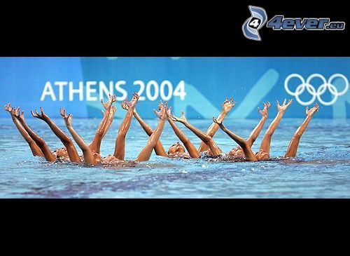 Atény, 2004, akvabely, synchronizované plávanie