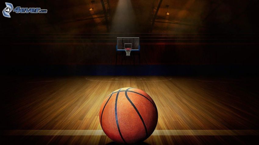basketbalová lopta, basketbalový kôš, telocvičňa