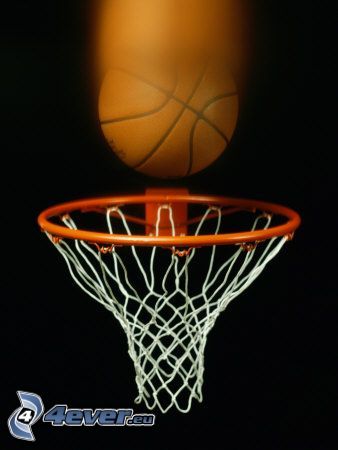 lopta, basketbalový kôš