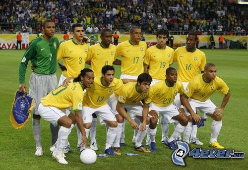 futbalový tím, štadión, Brazília