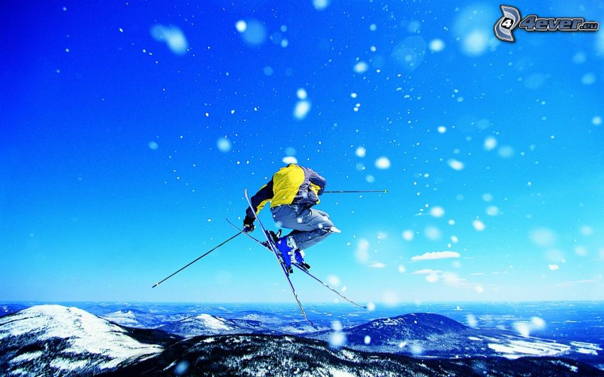extrémne lyžovanie, skok na lyžiach