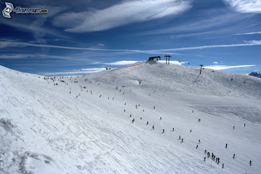 lyžiarske stredisko, lyžovanie, sneh