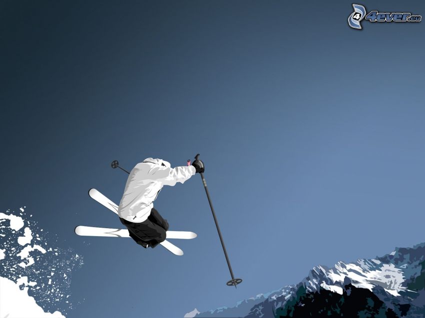 skok na lyžiach, akrobacia