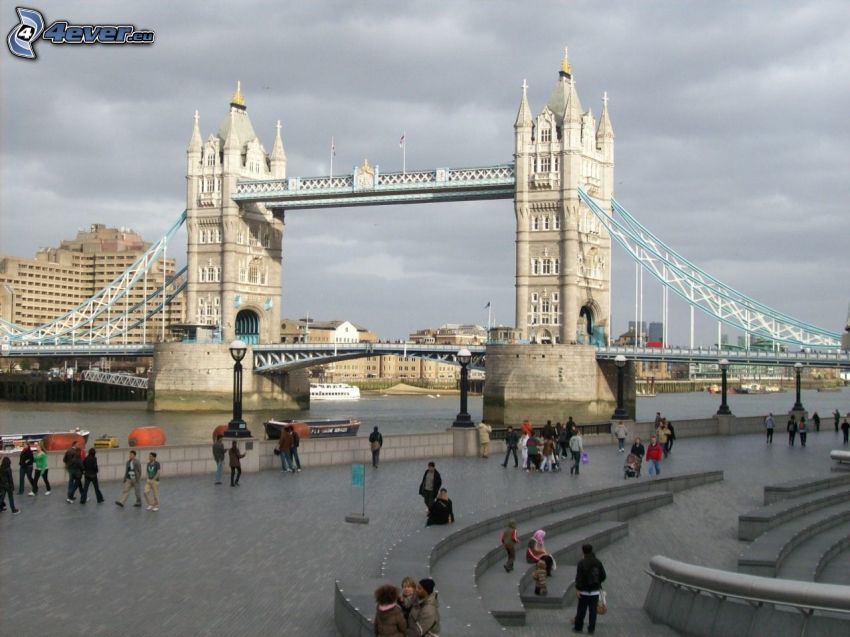 Tower Bridge, Londýn, Anglicko, Temža