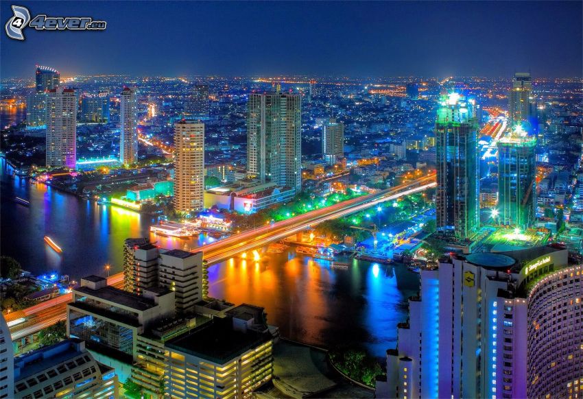 Bangkok, nočné mesto
