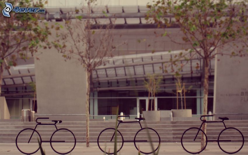 bicykle, budova
