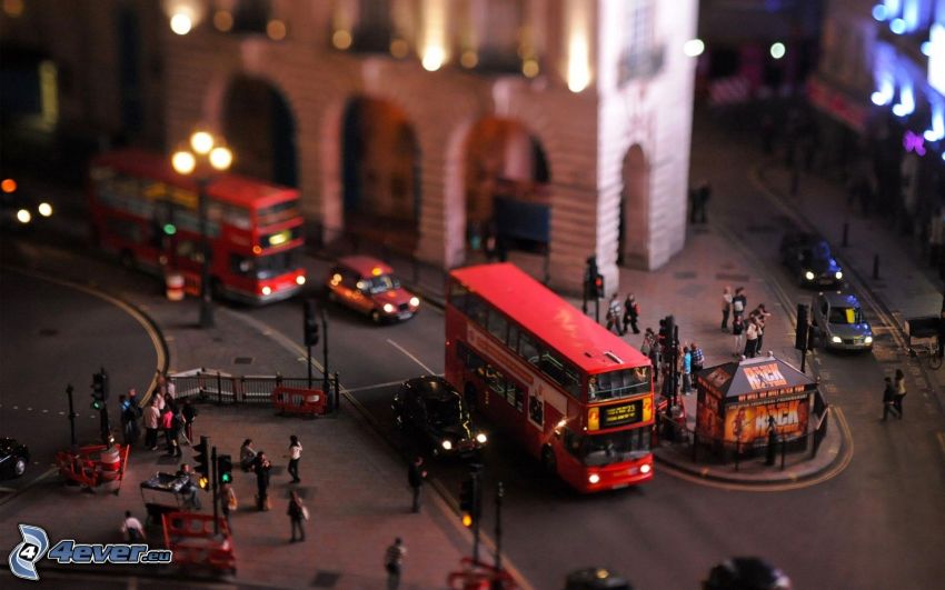 doubledecker, Londýn, diorama