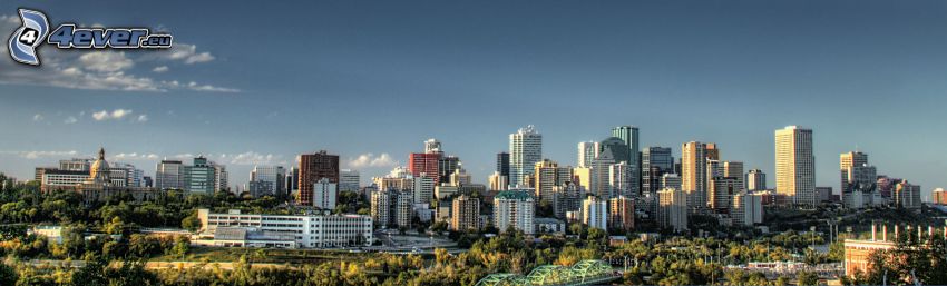 Edmonton, mrakodrapy, panoráma