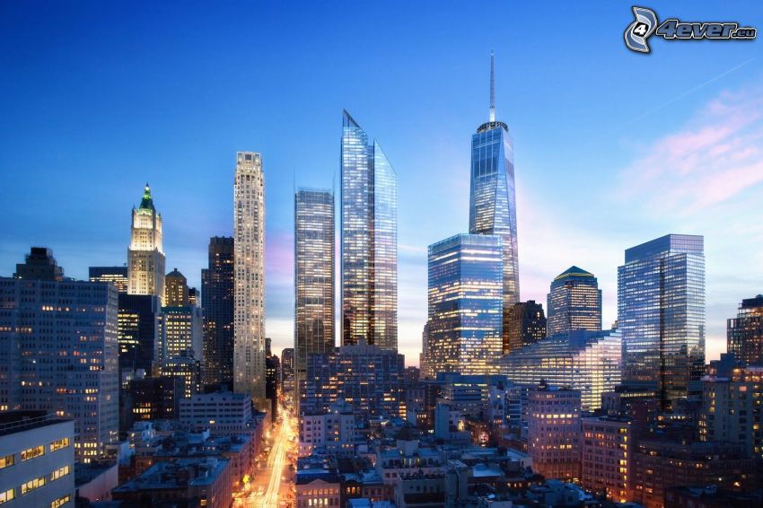 New York, Four Seasons Hotel, Freedom Tower, 1 WTC, mrakodrapy
