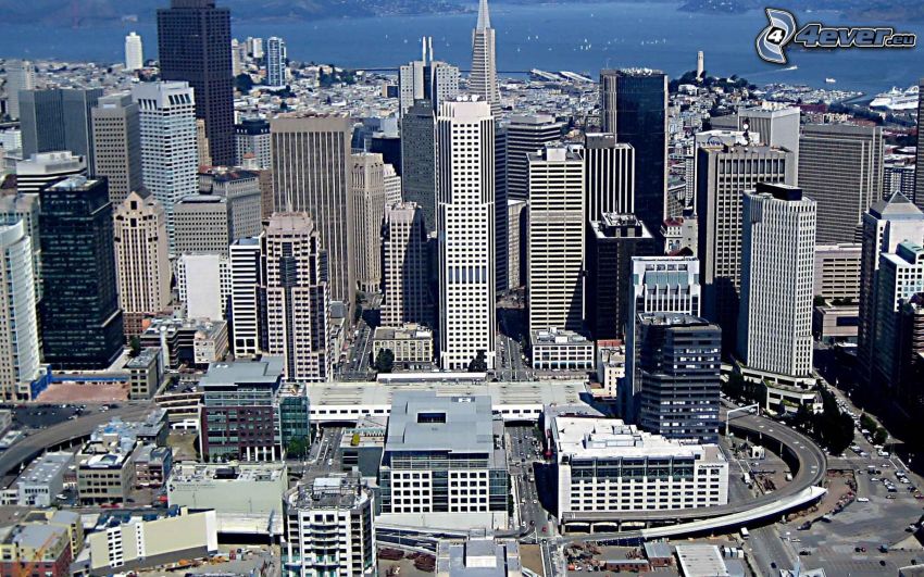 San Francisco, mrakodrapy, Kalifornia, USA