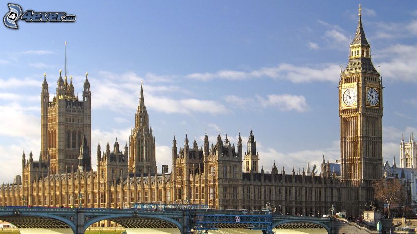 Westminsterský palác, Big Ben, britský parlament, Londýn