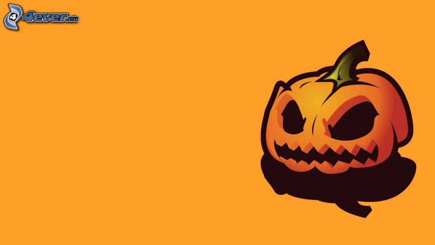 halloweenska tekvica, kreslené