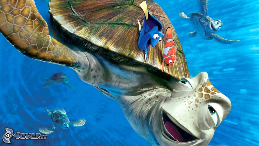 Hľadá sa Nemo, korytnačky