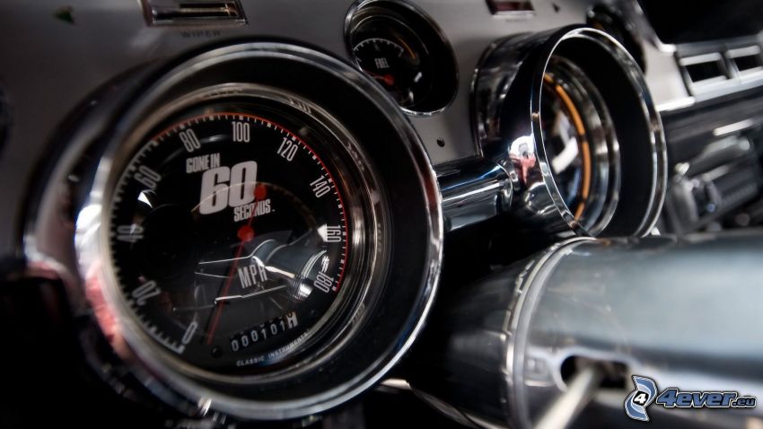 Need For Speed - The Run, tachometer, interiér