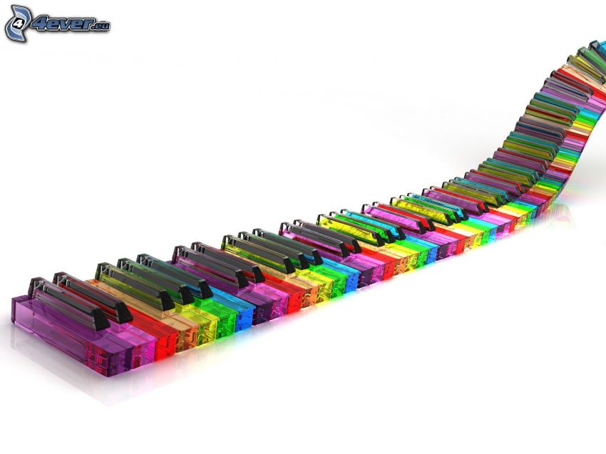 farebný klavír